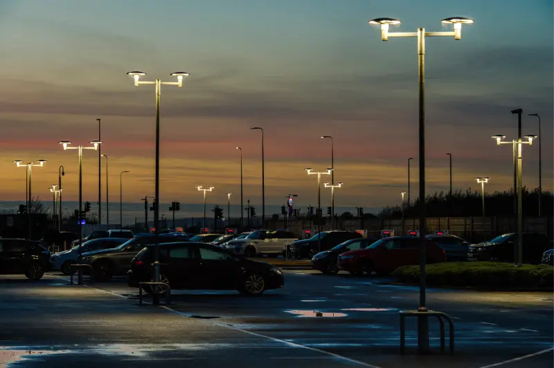 Car park at dusk using Tamlite's City PT