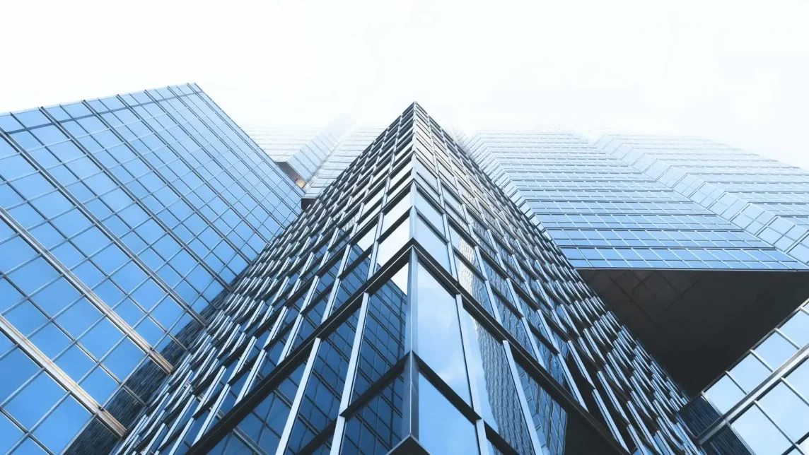 modern building with reflective glass windows