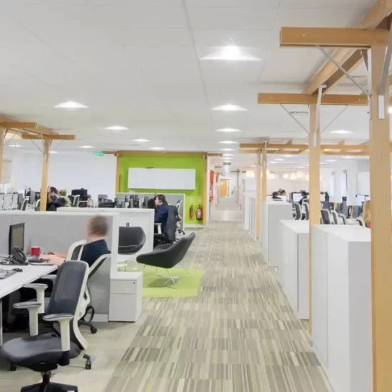 Modern office area using Tamlite Horizon LEDS