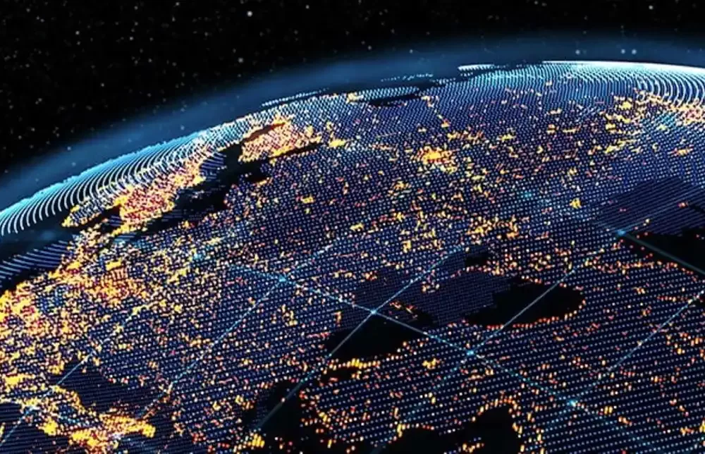 Lighting energy map of northern hemisphere