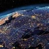 Lighting energy map of northern hemisphere