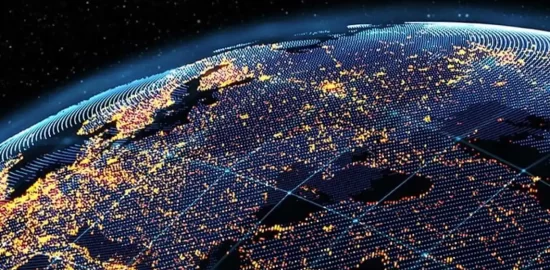 Lighting energy map of northern hemisphere