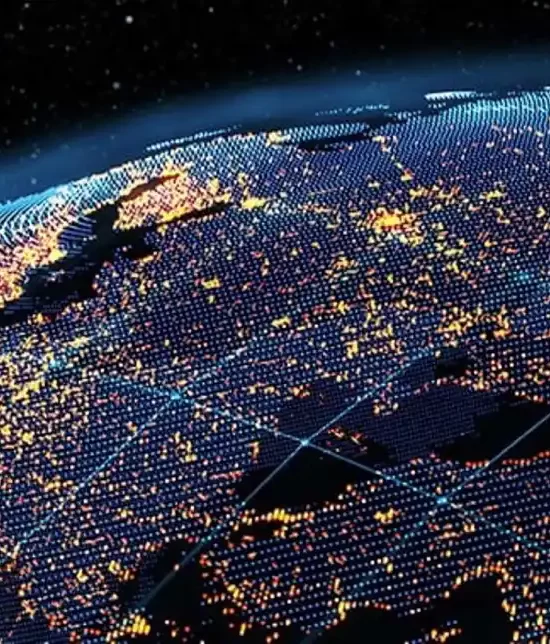 Lighting energy map of northern hemisphere