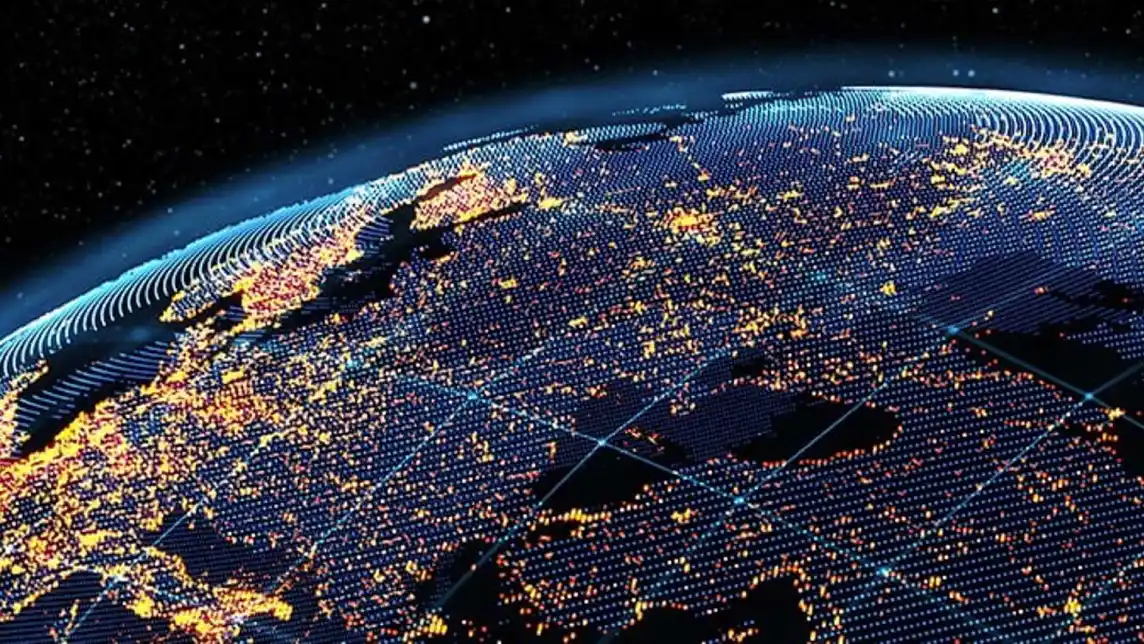 Lighting energy map of northern hemisphere