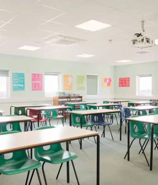 Classroom with Tamlite recessed panels