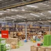 Warehouse using sustainable lighting