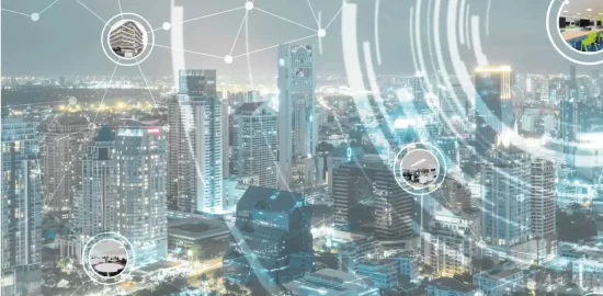 City shot showing where smart lighting can be used